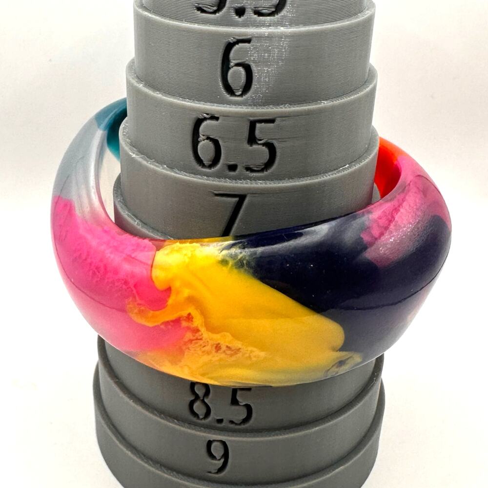 Rainbow Swirl Lucite Bangle Bracelet Heavy Chunky Jewelry Shiny 60s 70s Retro - Picture 5 of 14
